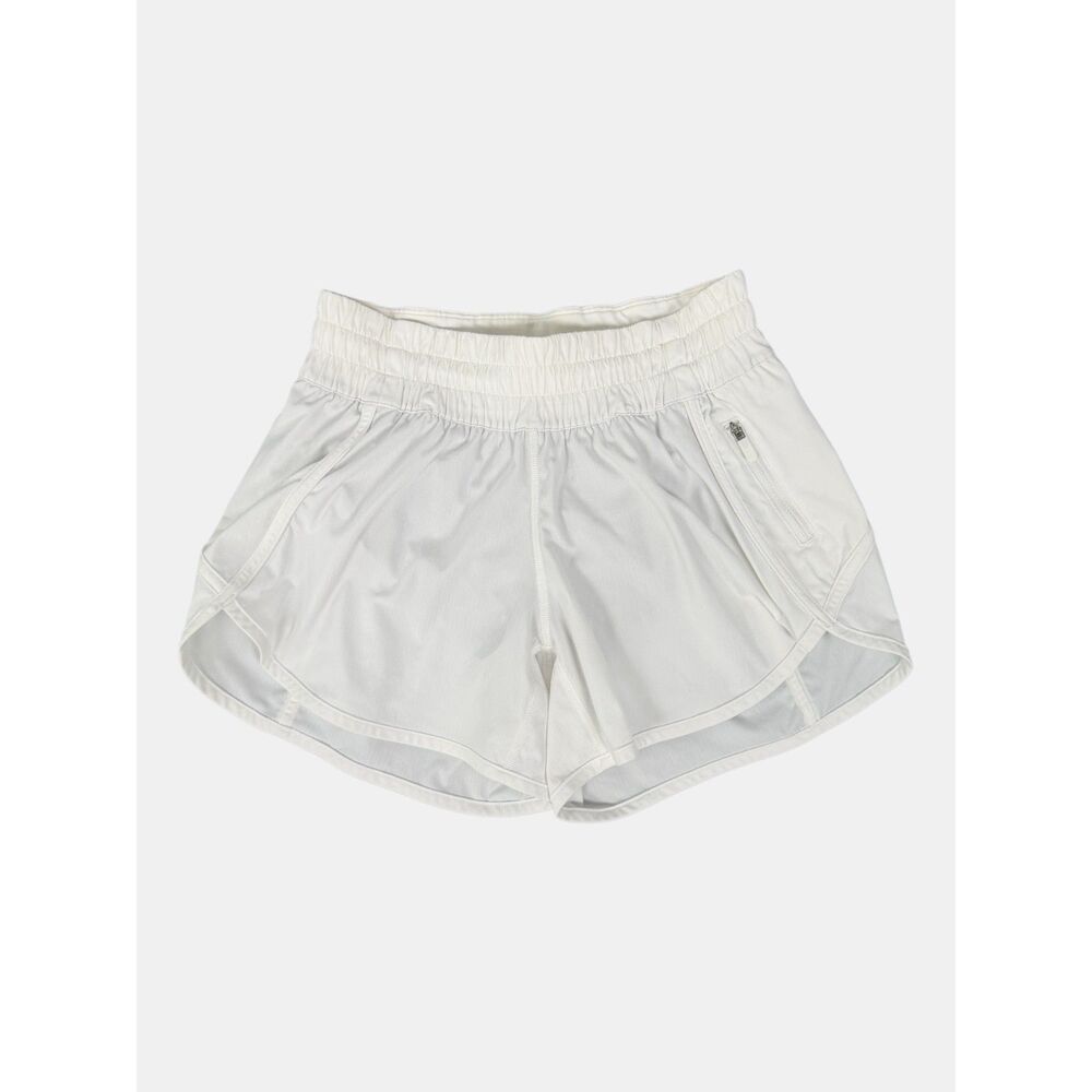 Lululemon Tracker Low-Rise Lined Shorts 4" White Size 4 Run Gym